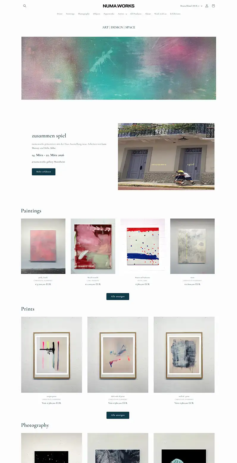 NUMA.WORKS – Gallery & Online-Store